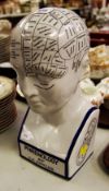 A REPRODUCTION PHRENOLOGY BUST BY L N FOWLER