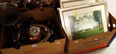 QUANTITY OF LS LOWRY REPRODUCTIONS (please note unsigned and without stamps), a box of EPNS, an