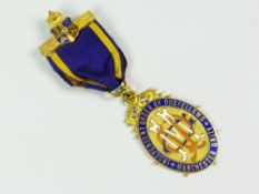 9 CARAT GOLD INDEPENDENT ORDER OF ODDFELLOWS MANCHESTER UNITY JEWEL in box engraved to reverse '