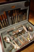 CASED SET OF VINER'S 'KINGS ROYALE' CUTLERY (believed complete)