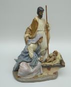 A LLADRO NATIVITY SCENE in matt-finish, numbered 2198 to base, 28cms high