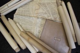 LARGE PARCEL OF ROLLED ORDNANCE SURVEY MAPS OF SOUTH WALES