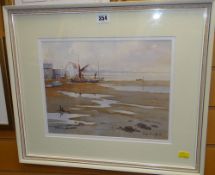 CLAUDE MURRILLS watercolour entitled verso 'Low Tide Woodbridge', signed and dated 1996, 25 x