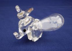 A BOXED SWAROVSKI WALT DISNEY 'DUMBO' SCULPTURE exclusive edition 1990 with black eyes (USA only)