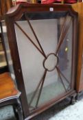 A GOOD VINTAGE SINGLE-DOOR CHINA CABINET on ball and claw supports