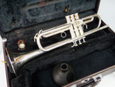 YAMAHA TRUMPET made in Japan with serial no. YTR63205 (in fitted box)