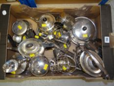 BOX OF ELECTROPLATE ETC