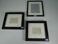 THREE WELSH ART RELATED FRAMED PRINTS comprising two small Ceri Richards framed book covers and a