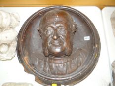 PLASTER MAQUETTE ROUNDEL BELIEVED TO BE OF A FORMER DEAN OF LLANDAFF CATHEDRAL, possibly Richard