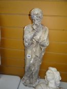 VICTORIAN PLASTER MAQUETTE OF A STANDING APOSTLE, 66cms high Provenance:PLEASE SEE FULL PROVENANCE /