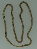 MODERN 9CT YELLOW GOLD NECKLACE, 21gms