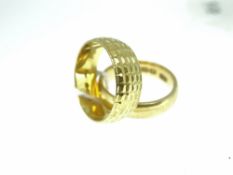 TWO 22CT WEDDING BANDS, one with textured finish, 14gms total