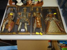 SERIES OF FOUR MARCUS DESIGNS ROYAL FIGURE PLAQUES