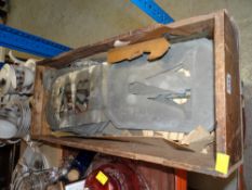 BOX OF VINTAGE LEAD PRINTING STENSILS