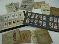COLLECTION OF ASSORTED CIGARETTE CARDS many in albums including sporting, insects ETC