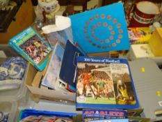 A TUB OF MAINLY FOOTBALL RELATED EPHEMERA