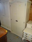 SELF-ASSEMBLED DOME-TOP DOUBLE WARDROBE, 190cms high x 90cms wide