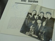 THE BEATLES PHOTOGRAPH WITH SIGNATURE 'GEORGE HARRISON' to the reverse together with souvenir