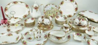 APPROXIMATELY SEVENTY ROYAL ALBERT OLD COUNTRY ROSES ITEMS including coffee pots, cups and