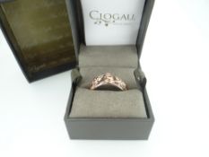 BOXED CLOGAU 'TREE OF LIFE' RING size O, with inner and outer box, RRP £280