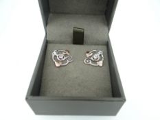 BOXED PAIR OF CLOGAU 'ORIGIN' STUD EARRINGS with inner and outer box, RRP £129