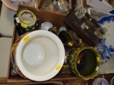 BOX OF MIXED POTTERY ETC