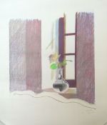 DAVID HOCKNEY RA John Brandler print - entitled 'Called rose in a window', unframed, 61 x 46cms (