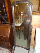 VINTAGE BARLEY-TWIST CHEVAL MIRROR