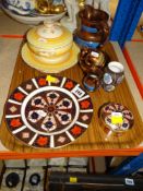 ROYAL CROWN DERBY PLATE together with Royal Crown Derby Imari box and cover, and sundry items of