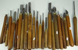 COLLECTION OF APPROX. TWENTY-THREE VINTAGE CRAFTSMAN'S CHISELS Provenance:PLEASE SEE FULL PROVENANCE