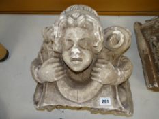VICTORIAN PLASTER MAQUETTE OF A MEDIEVAL FIGURE seemingly being punished, perhaps in the stocks,