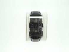 HUGO BOSS GENT'S FASHION WRISTWATCH having a black dial bearing Roman numerals, date aperture and