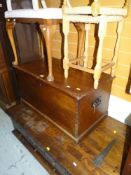 LAURA ASHLEY MODERN LONG-JOHN COFFEE TABLE, together with a vintage pine box ETC