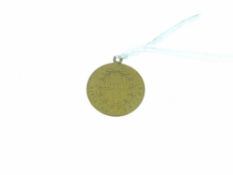 NAPOLEON III GOLD 10 FRANC COIN attached with pendant with loop for use as pendant, 3.3gms total