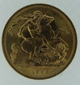QUEEN ELIZABETH II 1963 gold full-sovereign