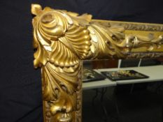 IMPRESSIVE EARLY 19TH CENTURY GILT FRAMED OVER MANTEL MIRROR bearing label verso for 'Coopers