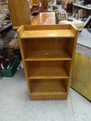 NARROW VINTAGE OAK BOOKCASE