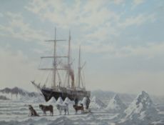RODNEY CHARMAN oil on canvas - entitled on plaque 'January 1915 Shackleton's Endurance in the