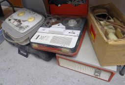 COLLECTION OF VINTAGE AUDIO EQUIPMENT including Grundig TK24 reel to reel tape recorder, GC reel