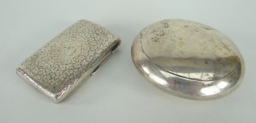 SILVER CIGARETTE CASE & SILVER POWDER BOX