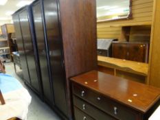 PARCEL OF STAG BEDROOM FURNITURE comprising a large and smaller wardrobe, mirrored dressing table