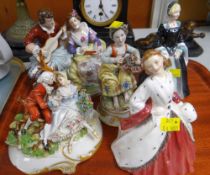ROYAL DOULTON FIGURES including 'The Ermine Coat' (HN1981) and 'Janice' (HN2165) together with three