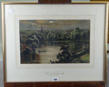ALFRED FONTVILLE DE BREANSKI pastel - titled to mount 'Angling, Early Morning at Stratford-upon-