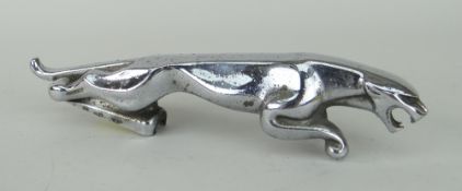 CHROME JAGUAR CAR MASCOT NUMBER 10091/1WBB, 19cms long
