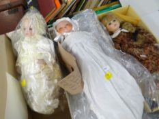 VARIOUS BOXED (& ONE LOOSE) COLLECTOR'S DOLLS including by Royal Doulton