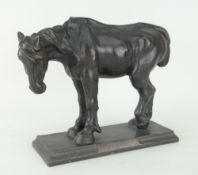 LIMITED EDITION (500) BRONZE OF A STANDING HORSE untitled but previous auction records inscribed '