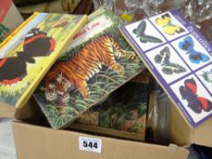 BOX OF VARIOUS TEA COLLECTORS CARDS loose and albums
