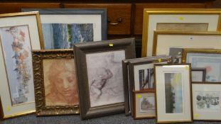 VARIOUS FURNISHING PRINTS including Leonardo Da Vinci sketches, limited edition prints