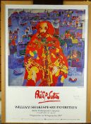 PHILIP SUTTON signed poster - William Shakespeare Exhibition 1997, 69 x 48cms
