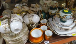 TRAY OF MIXED NORITAKE TEAWARE together with vintage Collingwood bone china, part tea service ETC